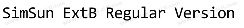 SimSun ExtB Regular Version 501字体转换